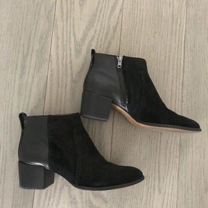❌SOLD❌Madewell Black Asher Boots in Suede & Leather